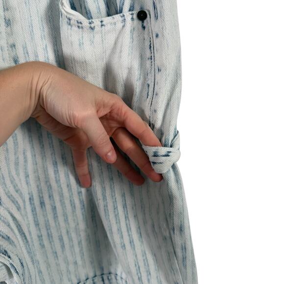 Faherty Topsail Carpenter Pants Button Fly Railroad Stripe High Rise Womens 29 - Picture 6 of 10